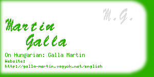 martin galla business card